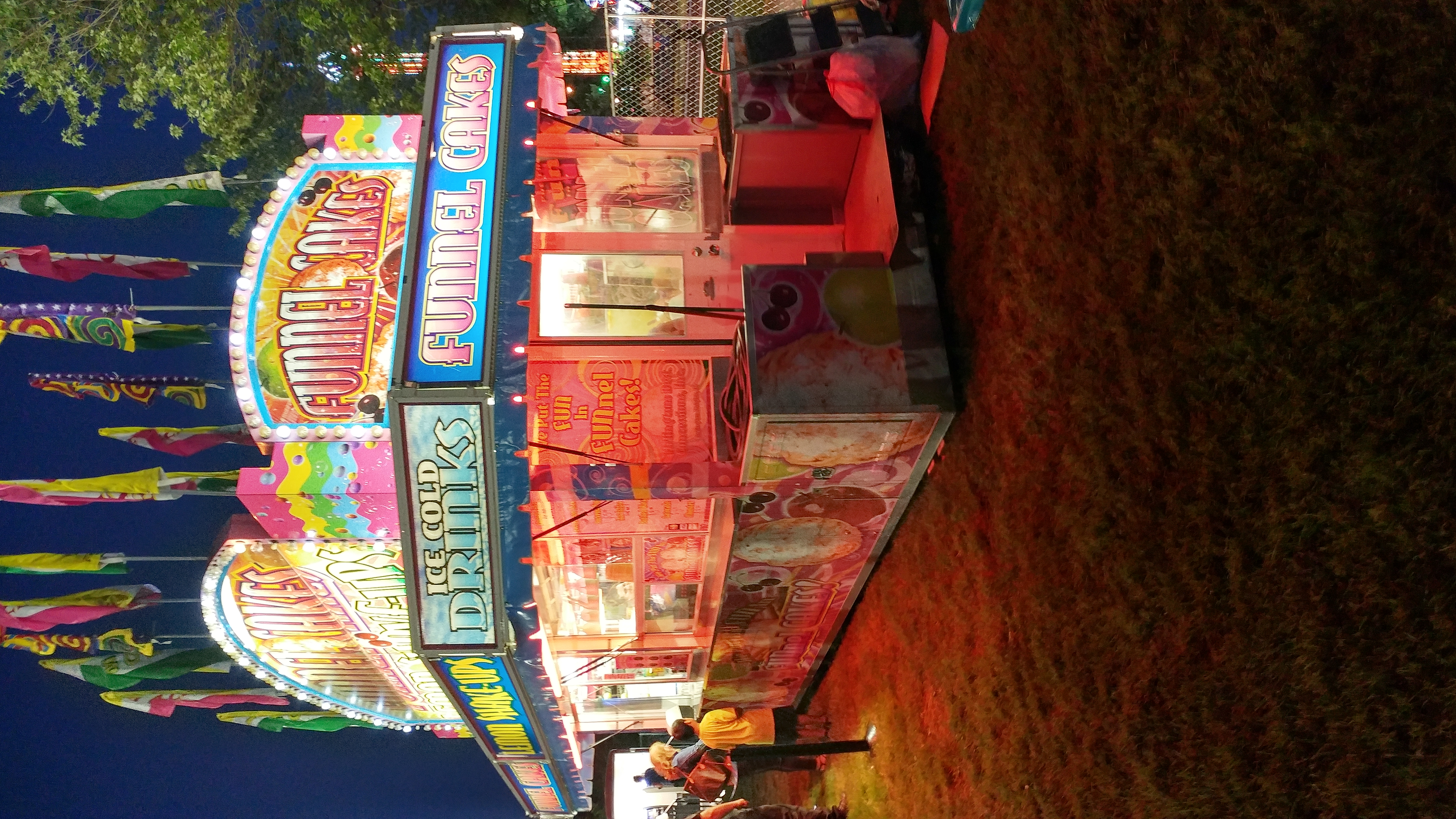 Funnel Cake stand at night